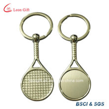 Metal Design Tennis Racket / Bat Key Ring Promotion